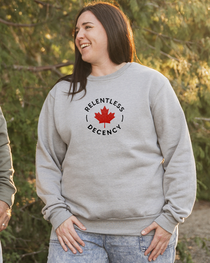 Tod Maffin's Relentless Decency - Unisex Eco Crewneck Sweatshirt