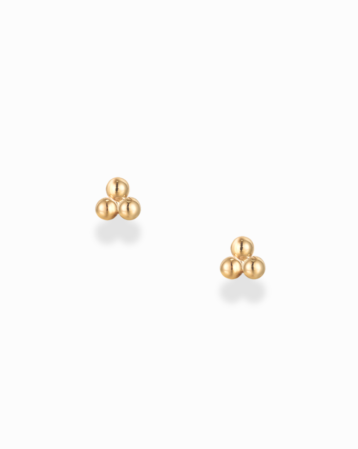 Trinity Ball Studs - Mod + Jo - Jewelry built to last, advanced plating technology