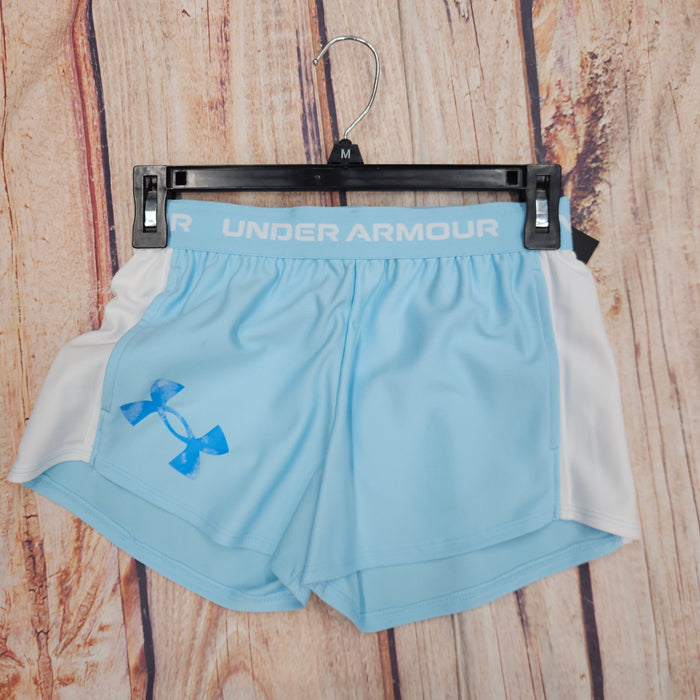 UNDER ARMOUR GIRLS PLAY UP LOGO SHORT BLUE 1390077