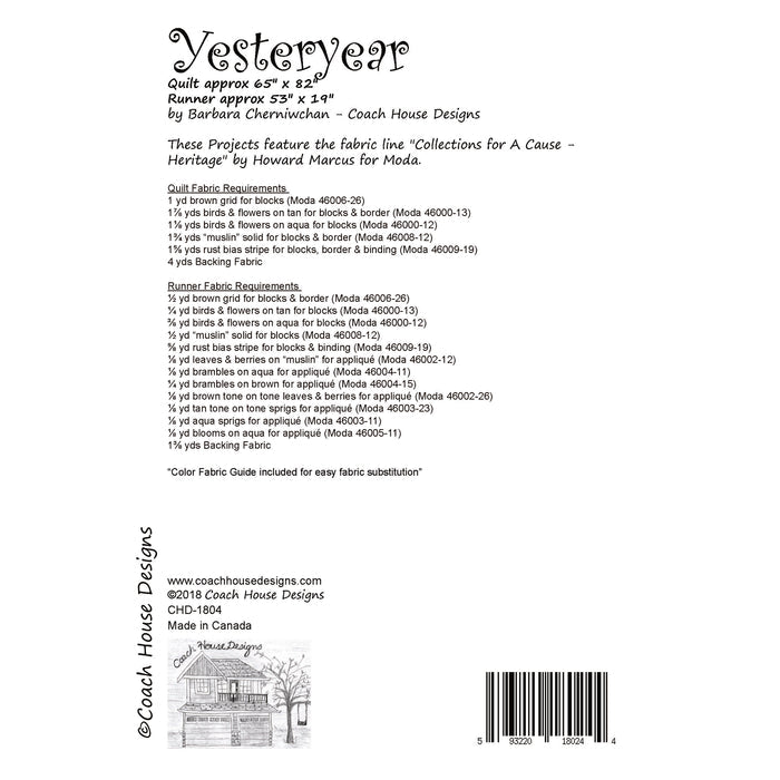 Yesteryear Downloadable PDF Quilt Pattern