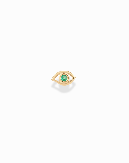 14k Emerald Eyes Stud - Mod + Jo - Jewelry built to last, advanced plating technology