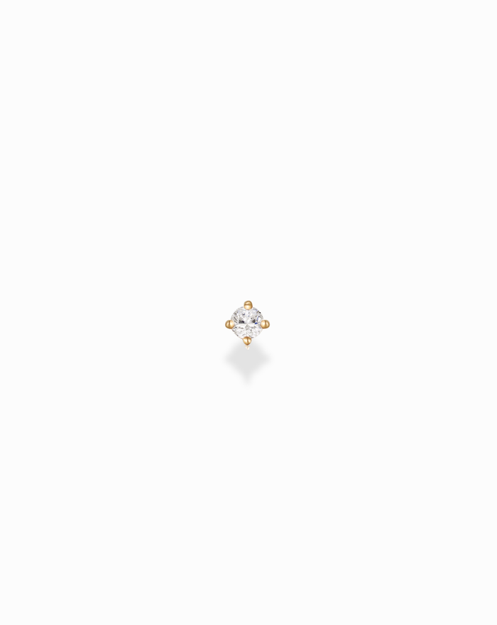 14k Mini Diamond Stud - Mod + Jo - Jewelry built to last, advanced plating technology