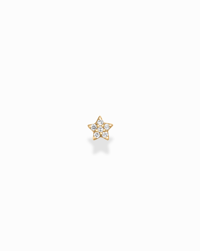 14k Mini Pave Star Stud - Mod + Jo - Jewelry built to last, advanced plating technology