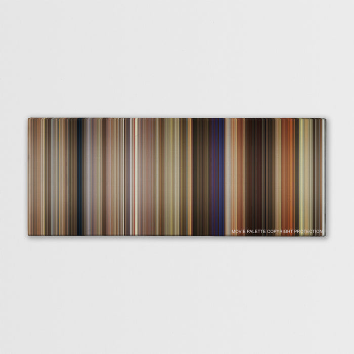 17 Again color palette canvas print: thousands of thin vertical stripes of color