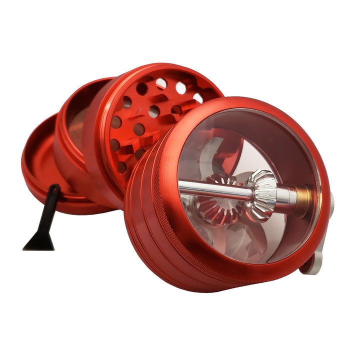 62mm Metal Spice Herb 4 Part Big Mill Grinder Red