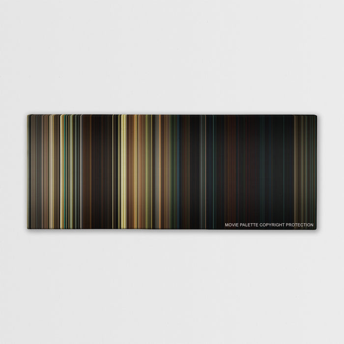 A Quiet Place color palette canvas print: thousands of thin vertical stripes of color