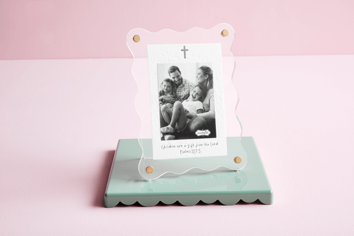 Acrylic Cross Frame - Wee Bee Baby Boutique