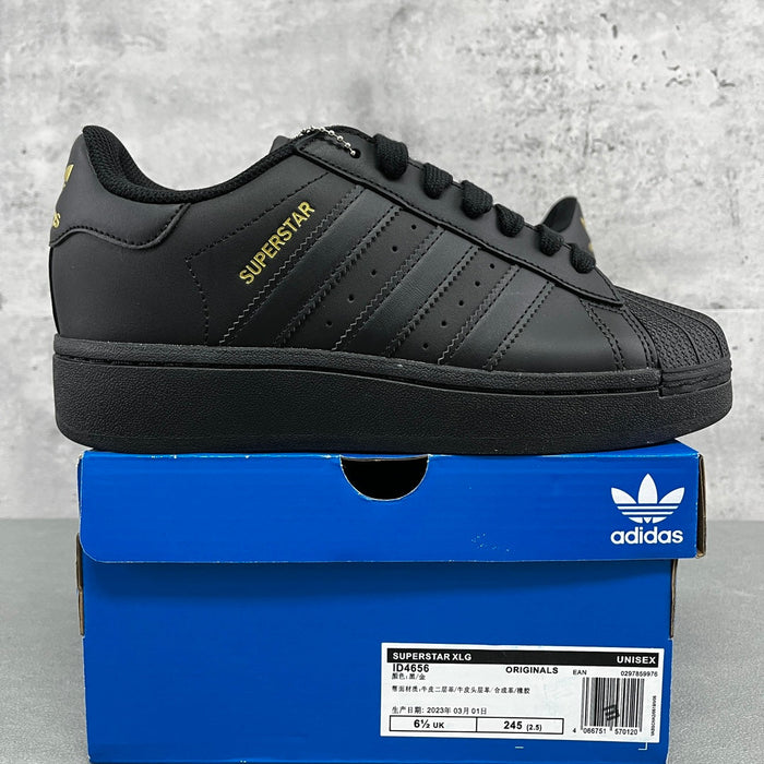 Adidas Superstar XLG Black Gold Metallic