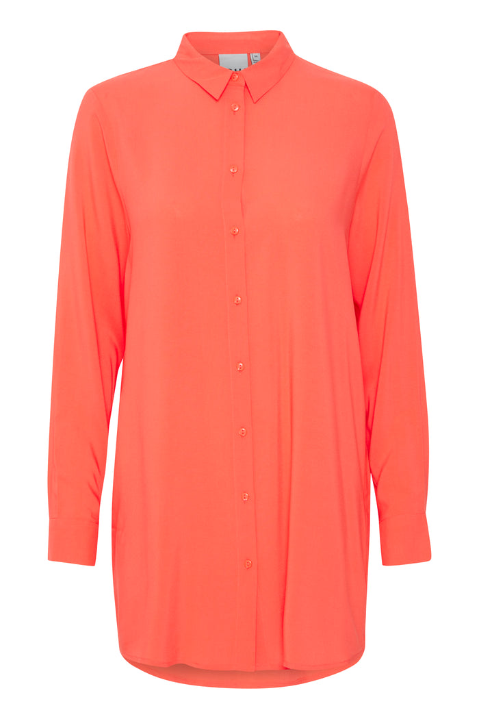 AINE LONGLINE SHIRT (CORAL)