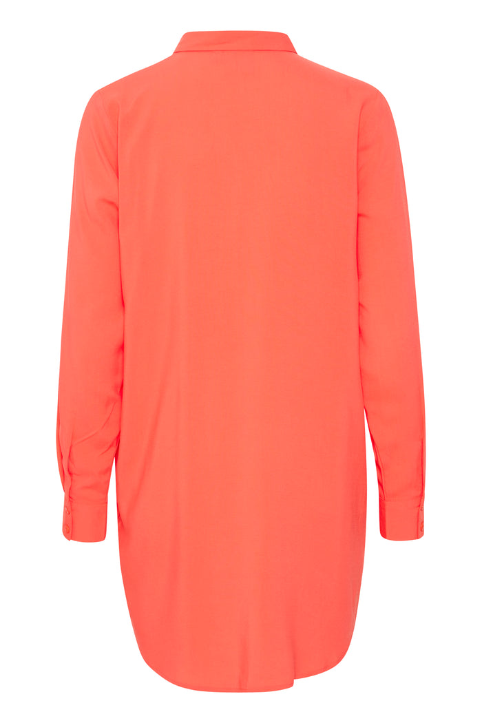 AINE LONGLINE SHIRT (CORAL)