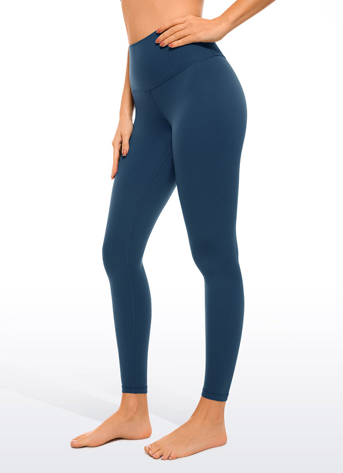 CRZ YOGA Women's Yoga High Rise Air Feeling Yoga Leggings 25'' French Navy