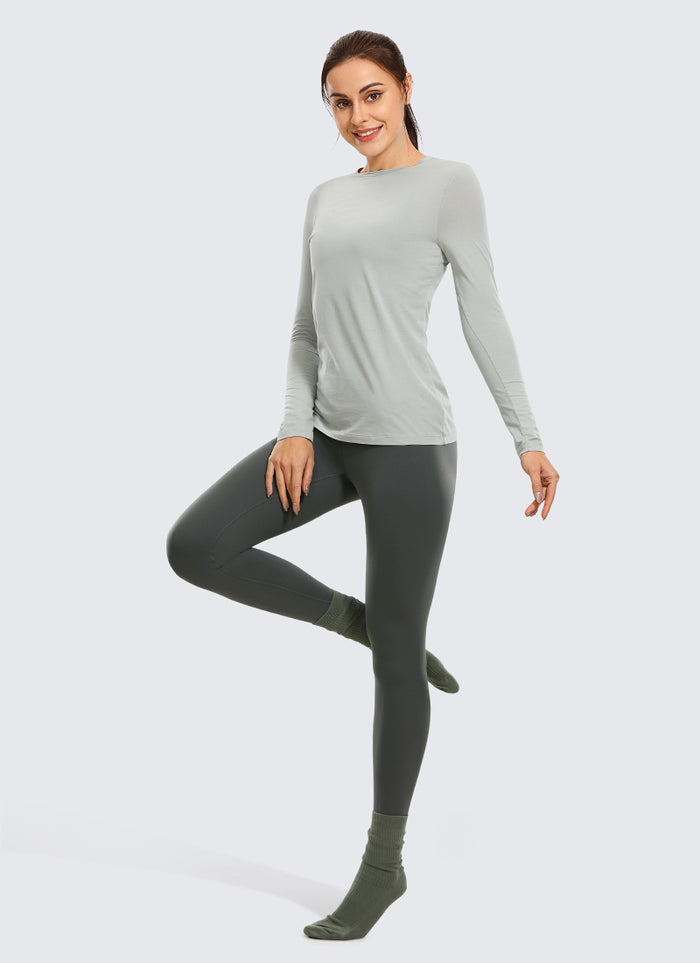 CRZ YOGA Women's Yoga High Rise Air Feeling Yoga Leggings 28'' Mysterious Grey