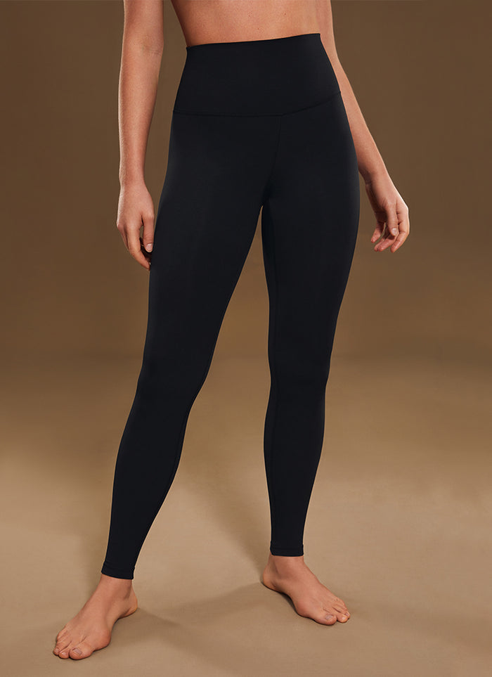 CRZ YOGA Women's Yoga High Rise Air Feeling Yoga Leggings 28'' Black