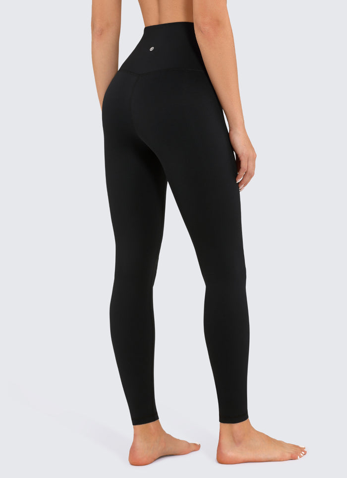 CRZ YOGA Women's Yoga High Rise Air Feeling Yoga Leggings 28'' Black
