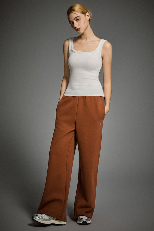 OROLAY Air Layer Wide-Leg Sweatpants #color_orange