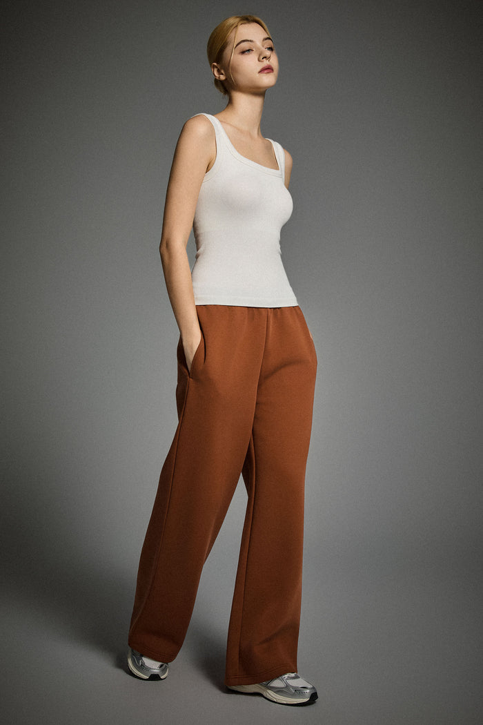 OROLAY Air Layer Wide-Leg Sweatpants #color_orange