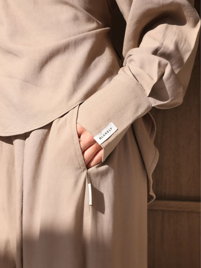 Alessia Linen Shirt - Tan