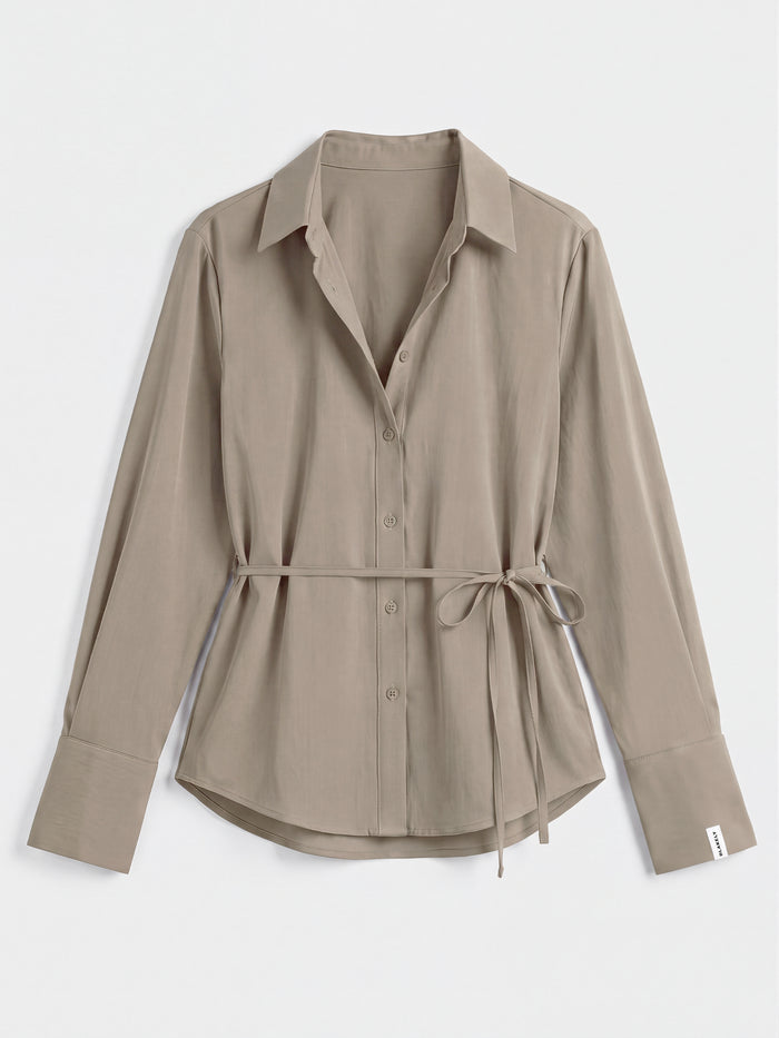 Alessia Linen Shirt - Tan
