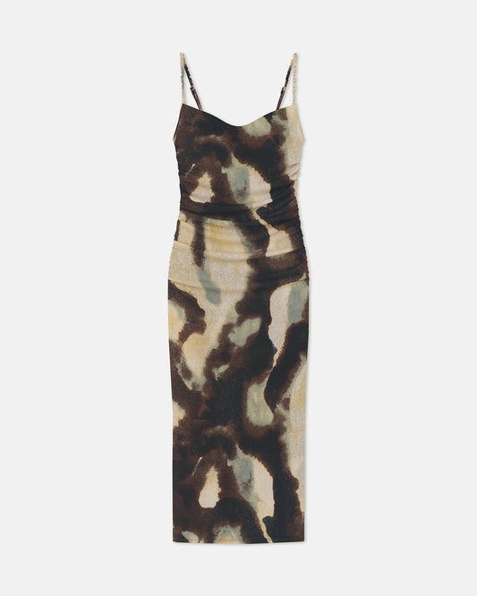 Alexa - Mesh Jersey Dress - Watercolor Sage