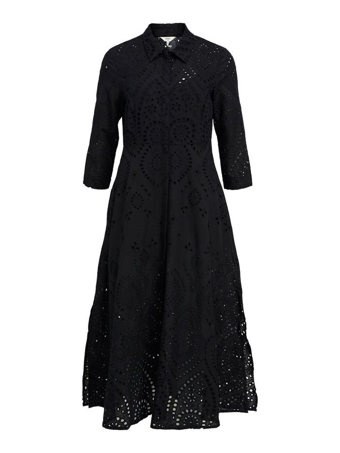 ALLI BUTTON DOWN DRESS (BLACK)