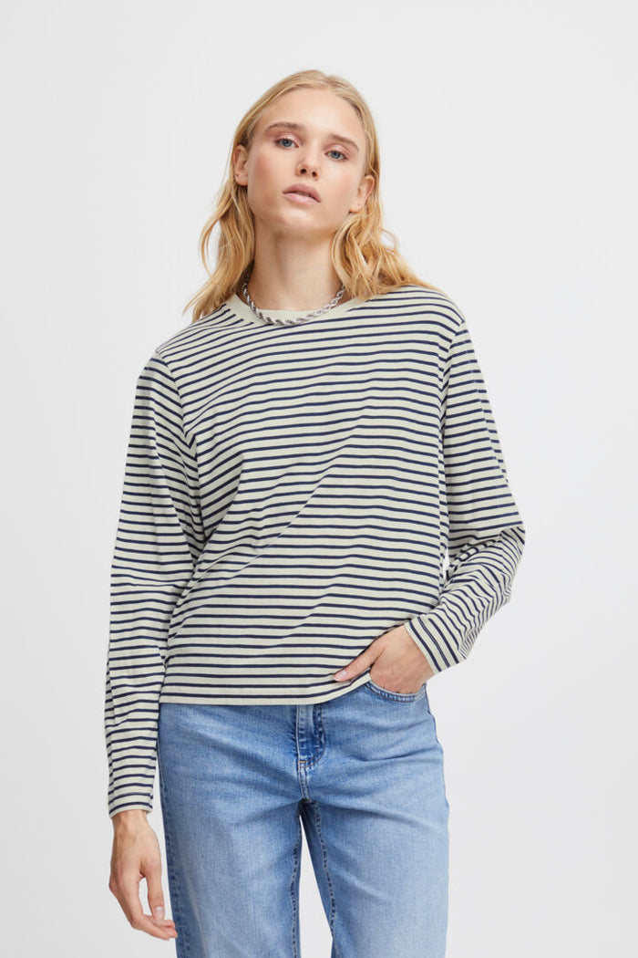 ALMIRA L/S TOP (TOTAL ECLIPSE STRIPE)