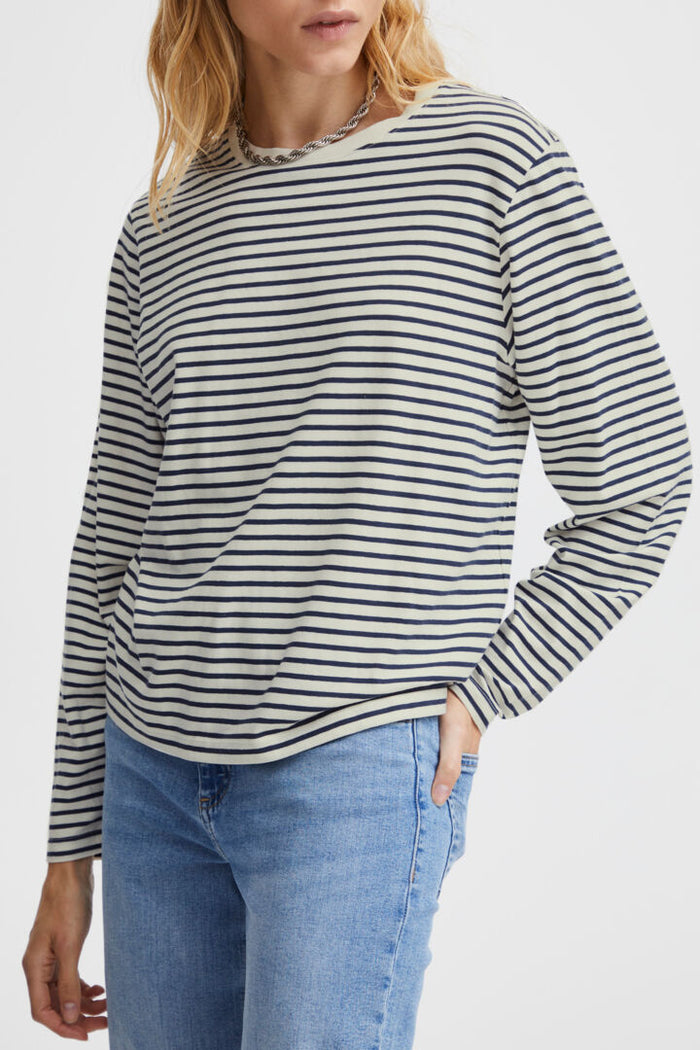ALMIRA L/S TOP (TOTAL ECLIPSE STRIPE)