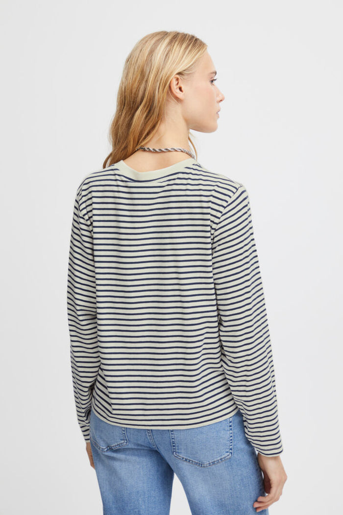 ALMIRA L/S TOP (TOTAL ECLIPSE STRIPE)