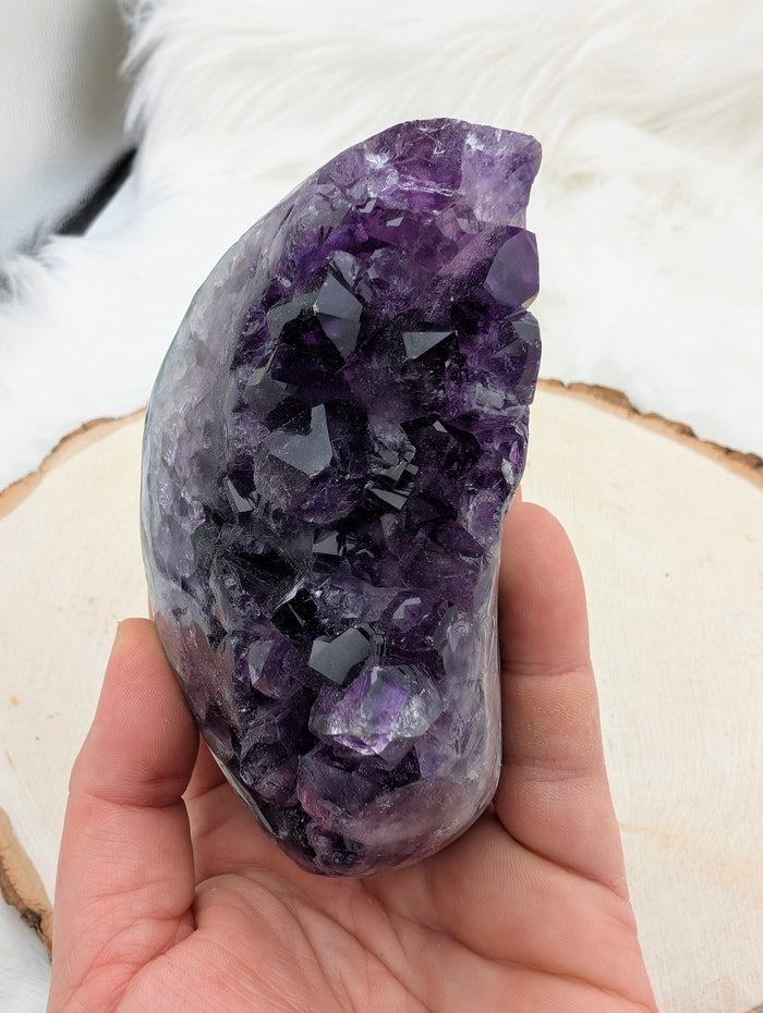 Amethyst Polished Edge Raw Tower #C - Sacramento Crystal Co.