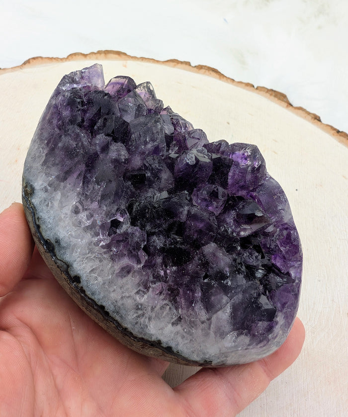 Amethyst Polished Edge Raw Tower #C - Sacramento Crystal Co.