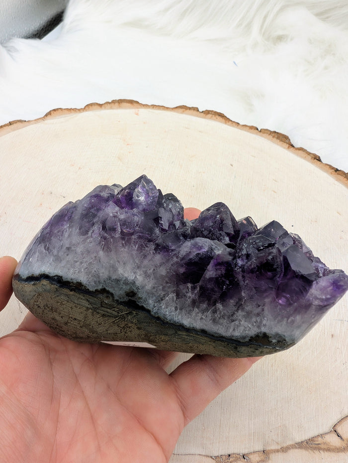 Amethyst Polished Edge Raw Tower #C - Sacramento Crystal Co.