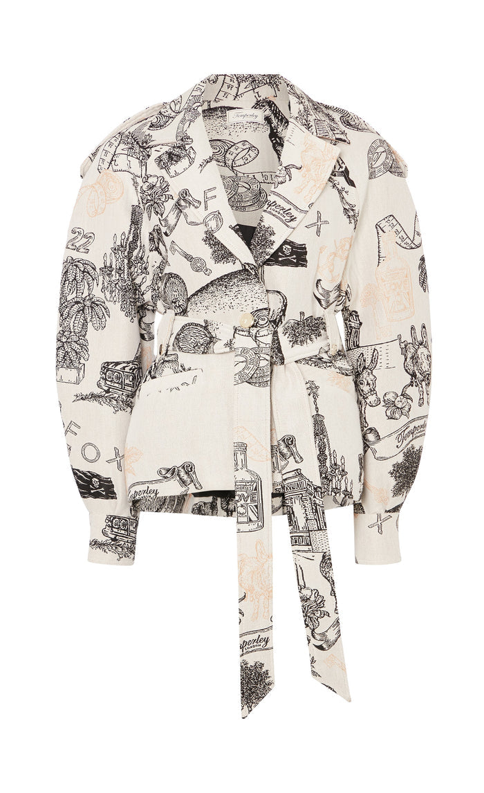 Anniversary Belted Jacket - White