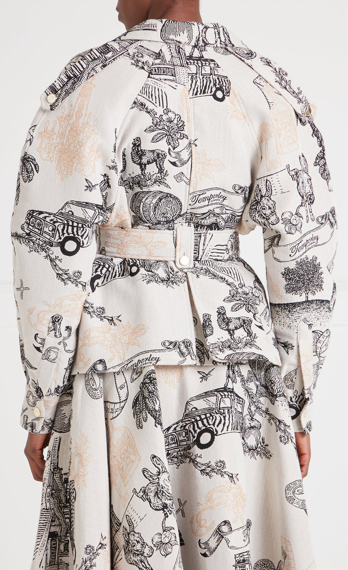 Anniversary Belted Jacket - White