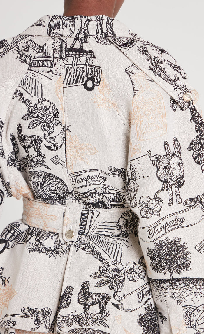 Anniversary Belted Jacket - White