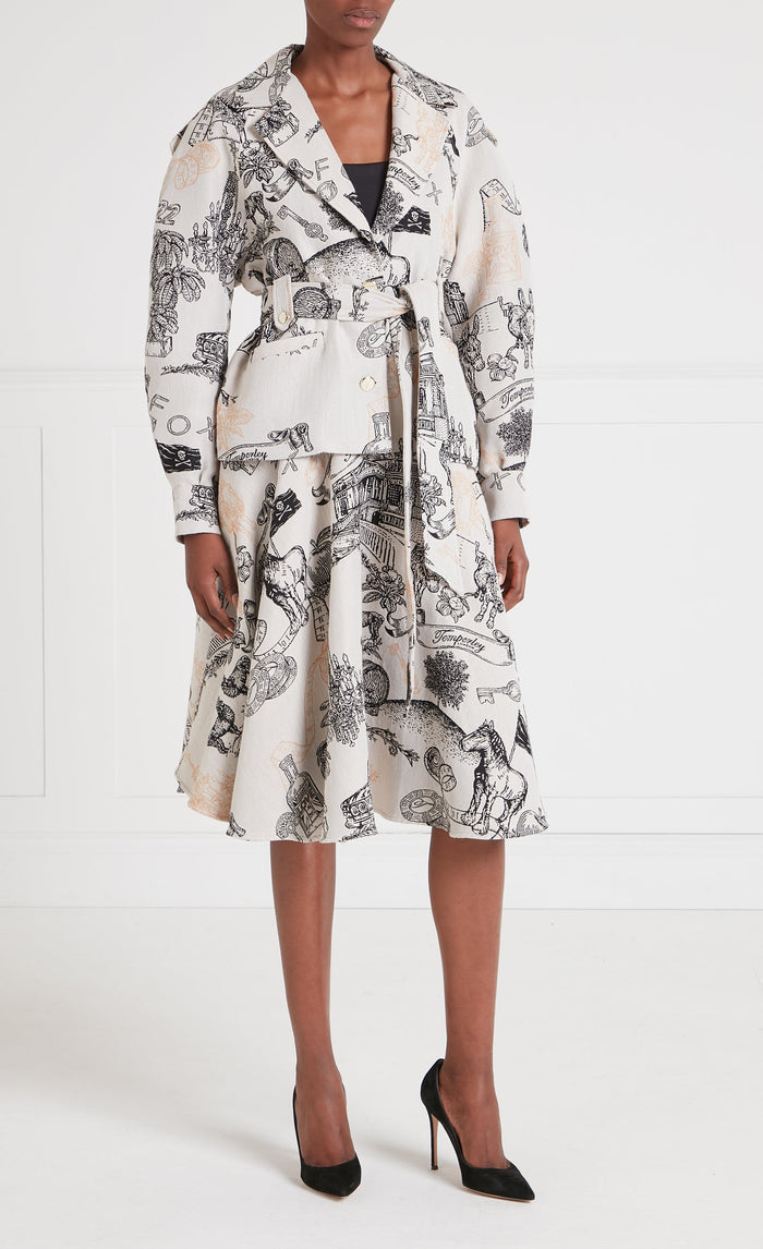 Anniversary Belted Jacket - White