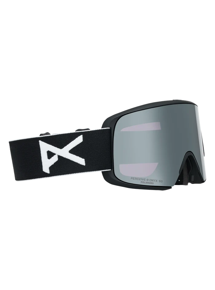 Product image of Anon M6S Goggles + Polarized Perceive Lens + MFI® Face Mask[Variant:Frame: Black, Lens: Perceive Sunny Polarized Onyx (10% / S3), Spare Lens: Perceive Variable Violet (34% / S2)]