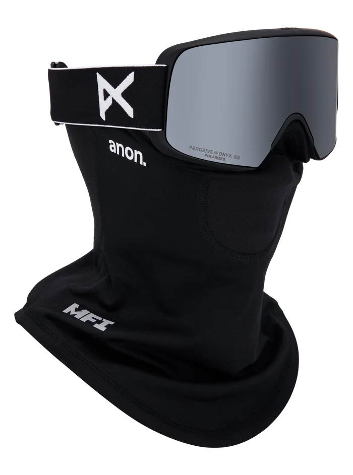 Product image of Anon M6S Goggles + Polarized Perceive Lens + MFI® Face Mask[Variant:Frame: Black, Lens: Perceive Sunny Polarized Onyx (10% / S3), Spare Lens: Perceive Variable Violet (34% / S2)]