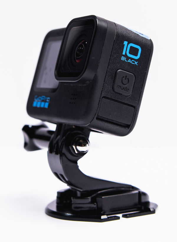 The photo shows a side view of our Apex GoPro Mount.