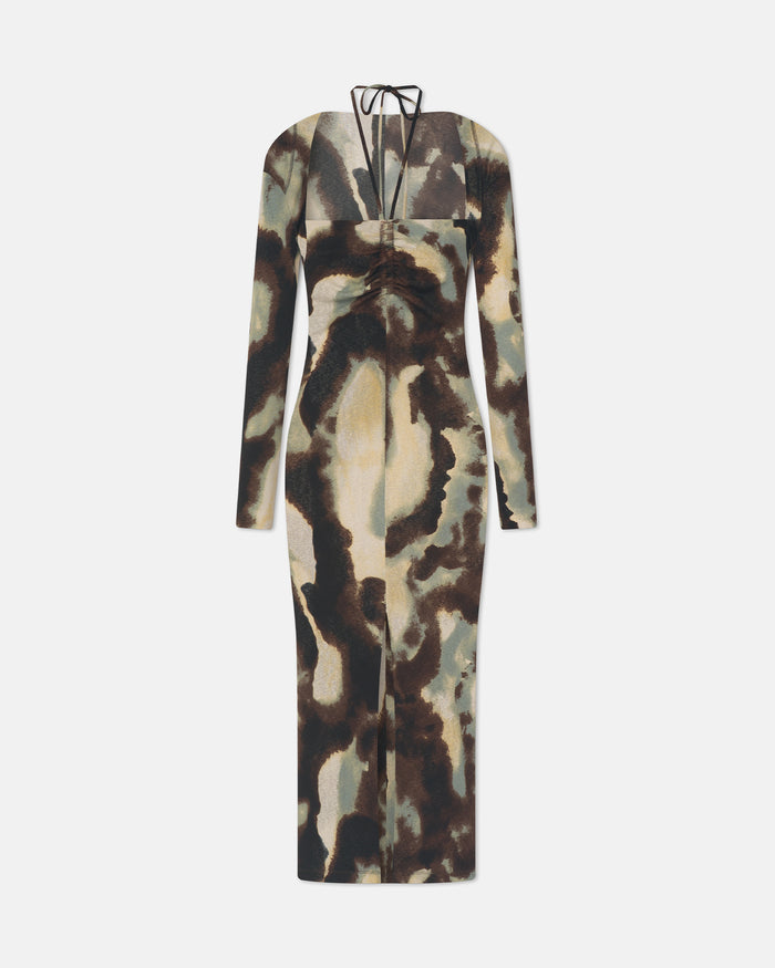 Aponi - Mesh Jersey Dress - Watercolor Sage
