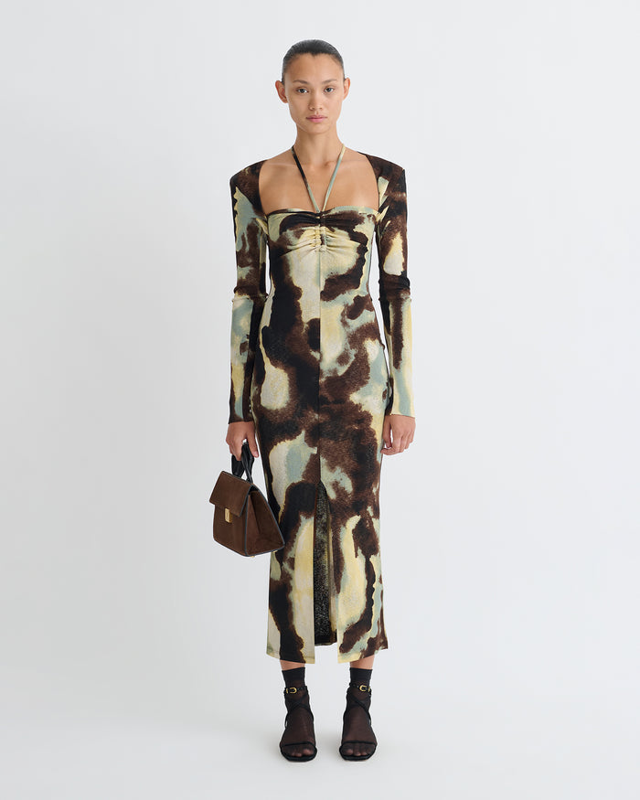 Aponi - Mesh Jersey Dress - Watercolor Sage