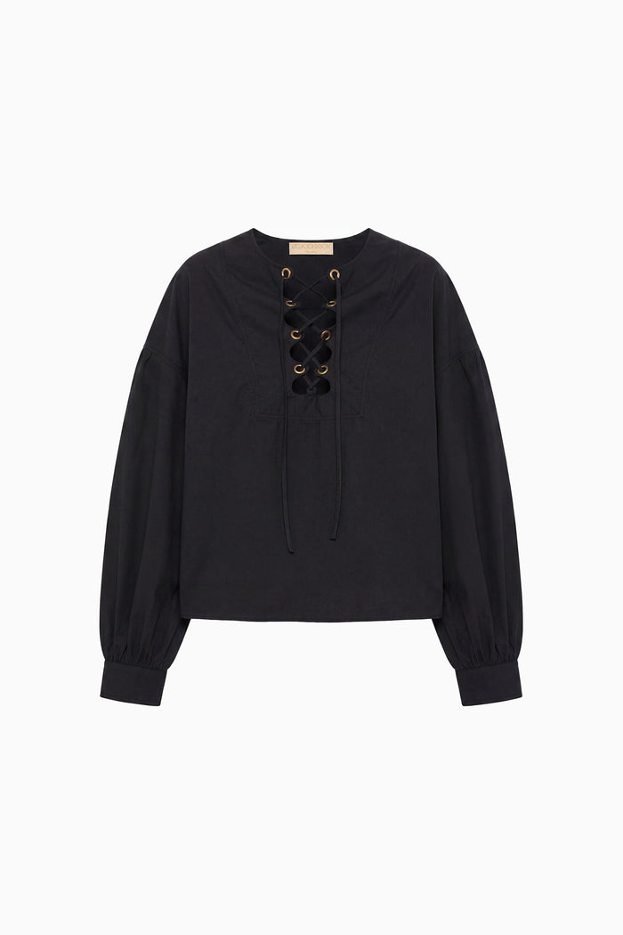 Aria Cotton Top - Noir