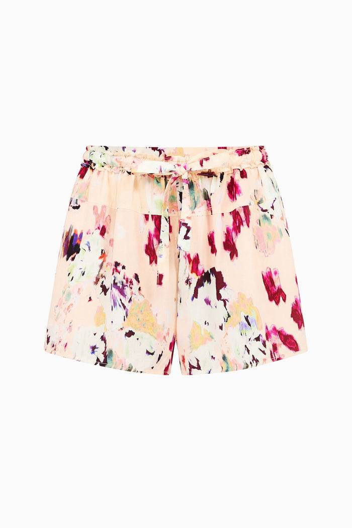 Aurielle Silk Shorts - Summer Garden