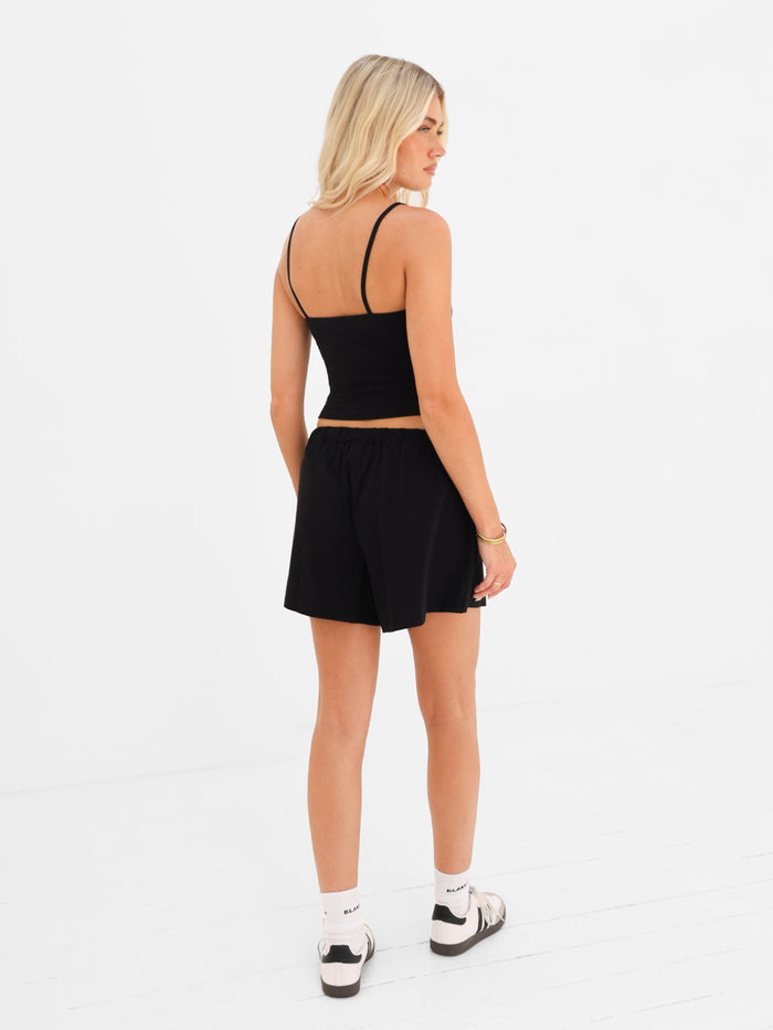 Ayla Cotton Cami Top - Black