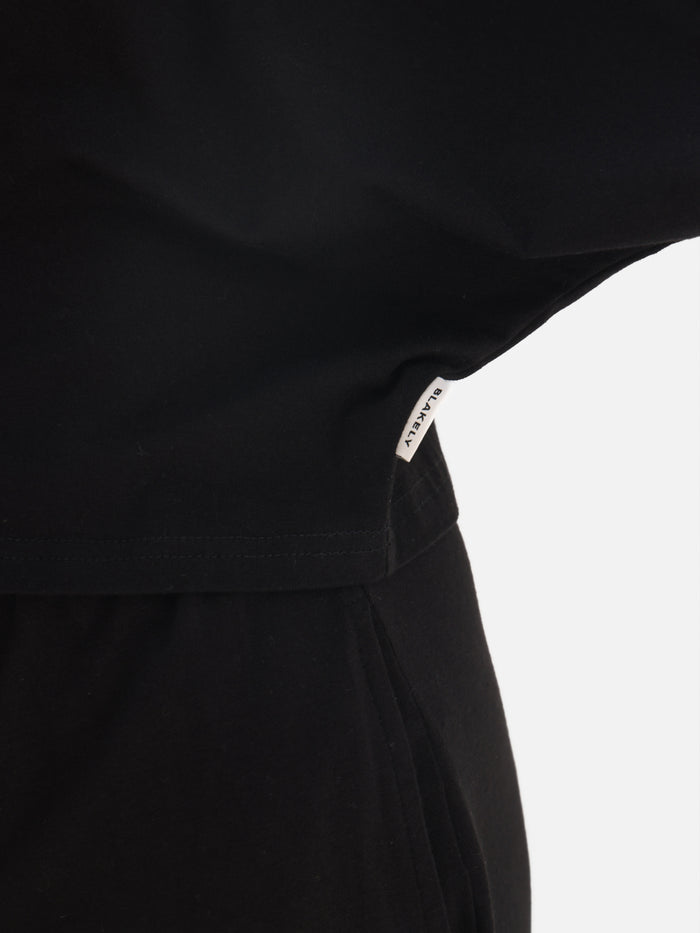 Ayla Cotton Wide Leg Trousers - Black