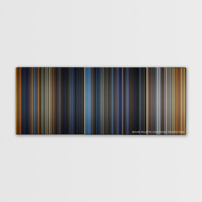 Bad Boys color palette canvas print: thousands of thin vertical stripes of color