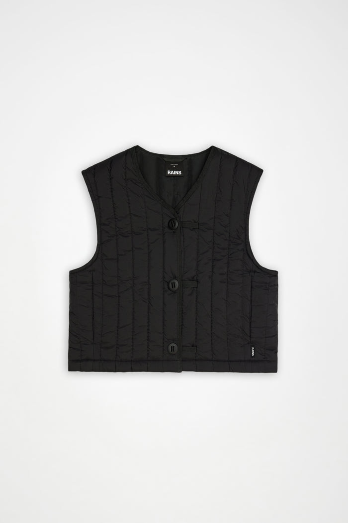 RAINS Banja Short Liner W Vest Black Jacket
