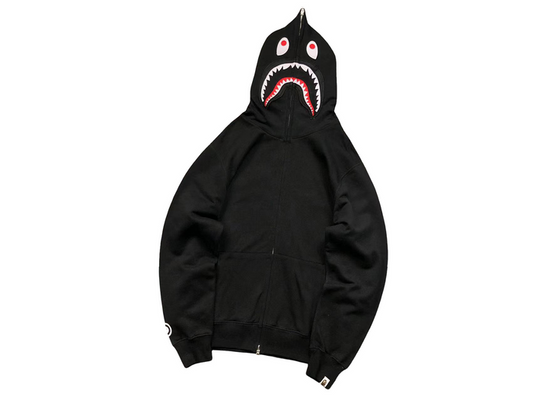 BAPE Shark Work Full Zip Hoodie Black