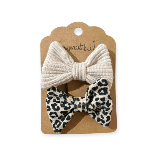 Barrettes | Velours et léopard