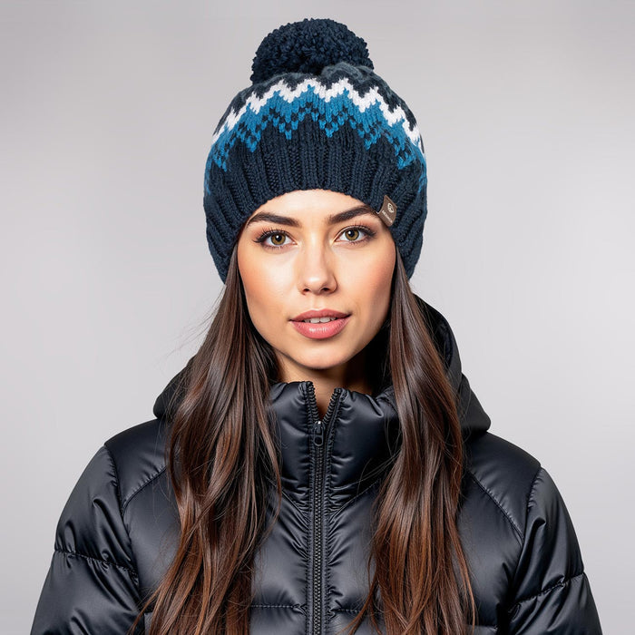 Giesswein Beanie Fäustling - ocean blue 540