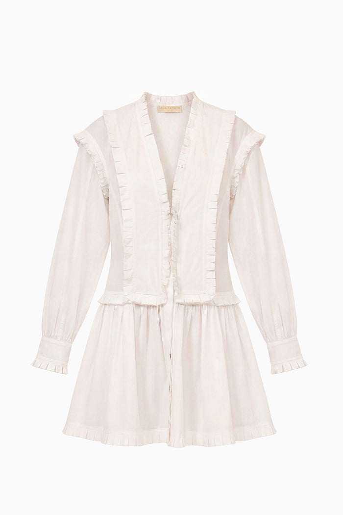 Beatrix Cotton Mini Dress - Cowrie