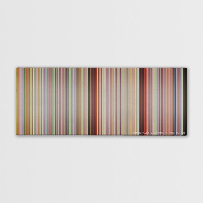 Bend It Like Beckham color palette canvas print: thousands of thin vertical stripes of color
